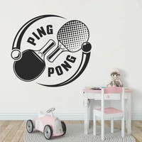 ping pong sticker with sport design for wall table tennis racket olympics games vinyl stickers teen bedroom homedecor muralhl227
