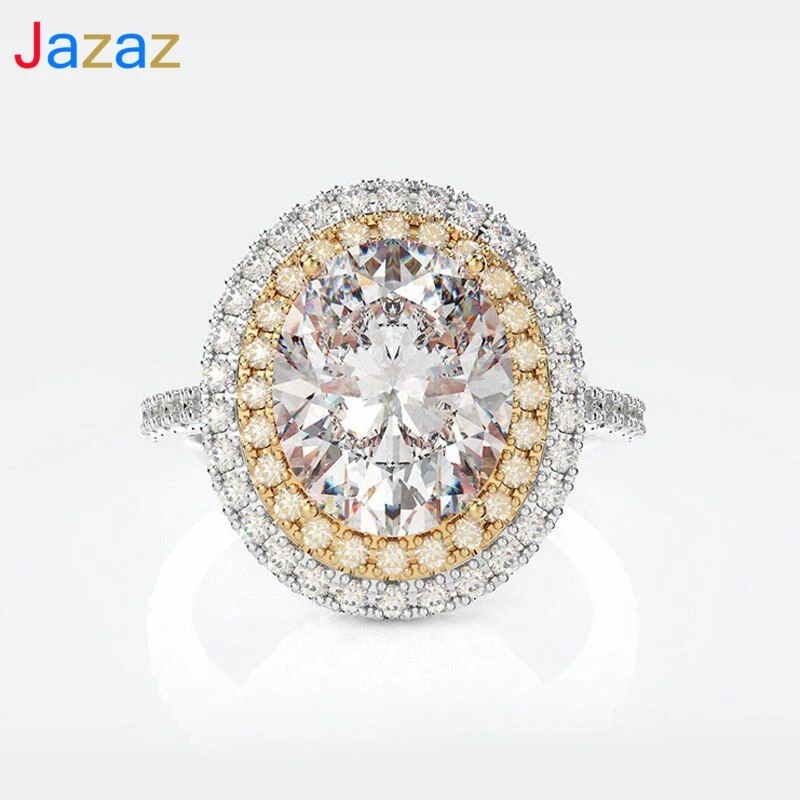 

Женское кольцо из серебра 100% пробы, с муассанитом