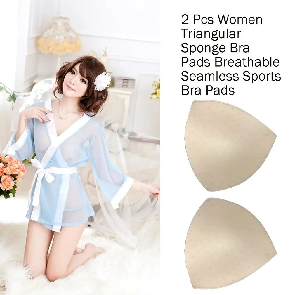 2 шт. Женские Треугольные толстые губки для бюстгальтера вкладыши усилитель