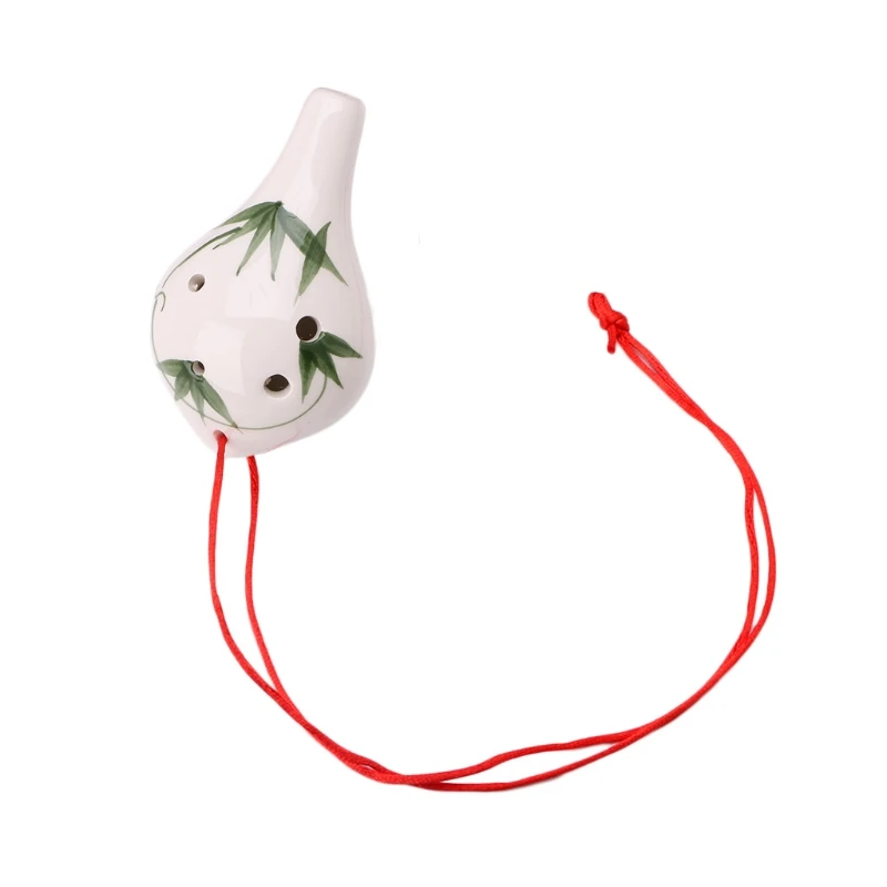 Профессиональная керамическая канавка Ocarina с 6 отверстиями музыкальный
