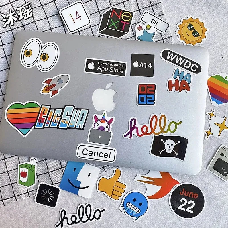 100 шт. скины для ноутбука клейкие виниловые смешанные наклейки граффити Macbook Ipad