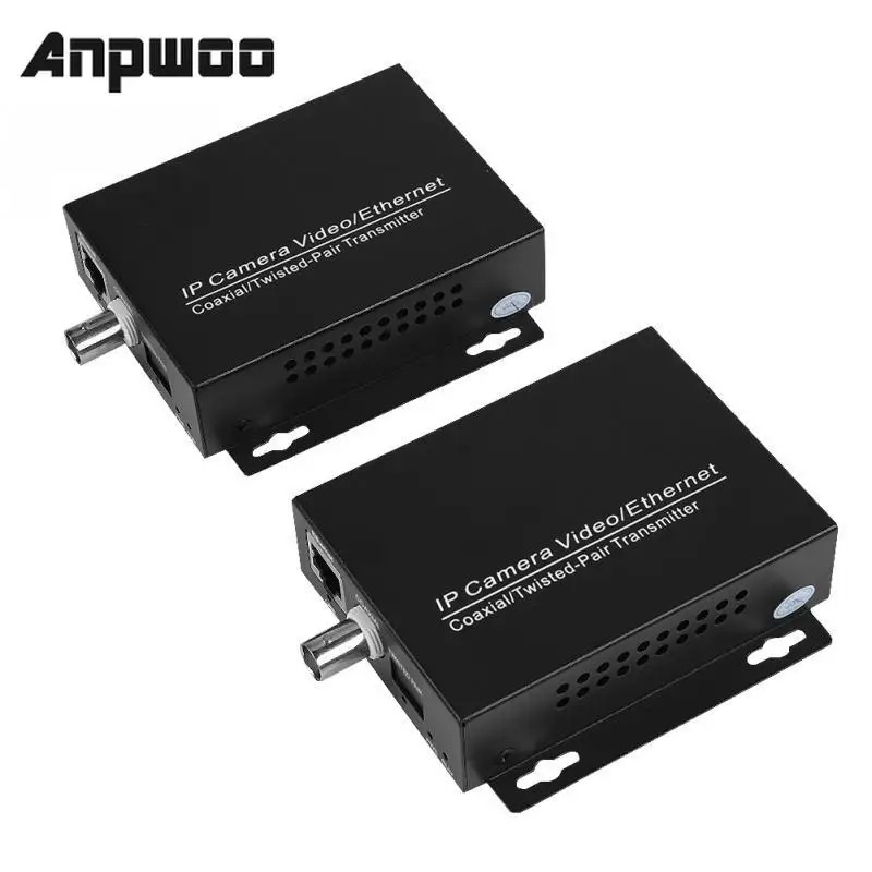 

Anpwoo 1Pair Ethernet IP Extender Over Coax HD Network Kit EoC Coaxial Cable Transmission Extender for Security CCTV Cameras