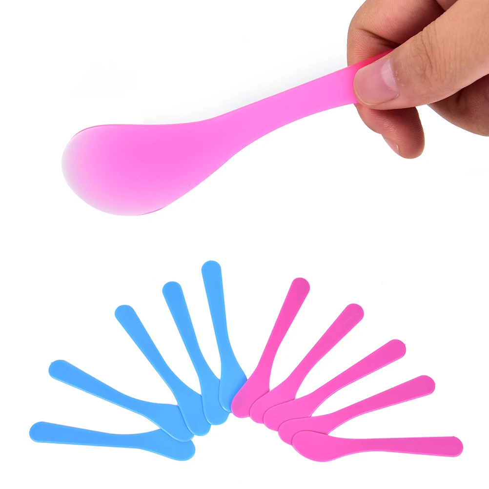 

17.5cm 10Pcs/lot New Cosmetic Spatula Plastic DIY Women girls Facial Mask Mixing Spatulas Spoon Stick Makeup Tools