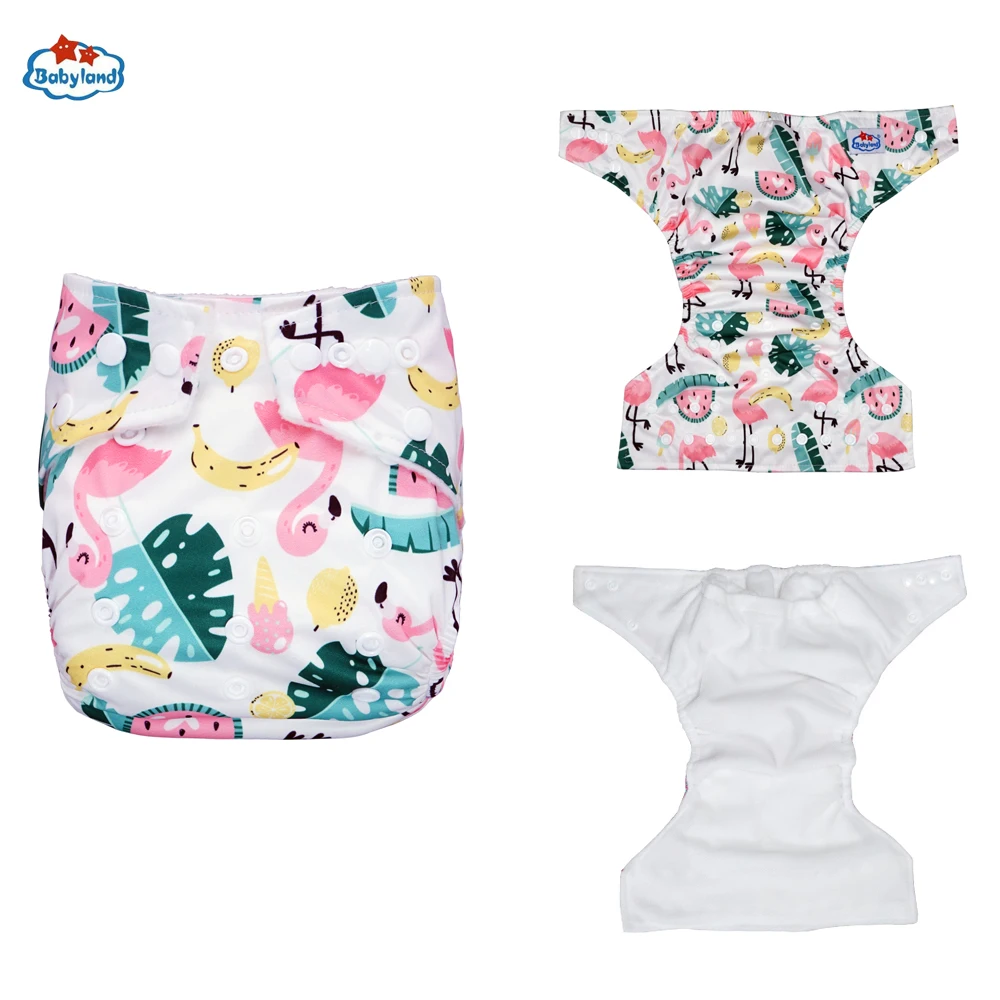 Детские подгузники Babyland многоразовые тканевые 1 шт. чехол для подгузников 3 15 кг
