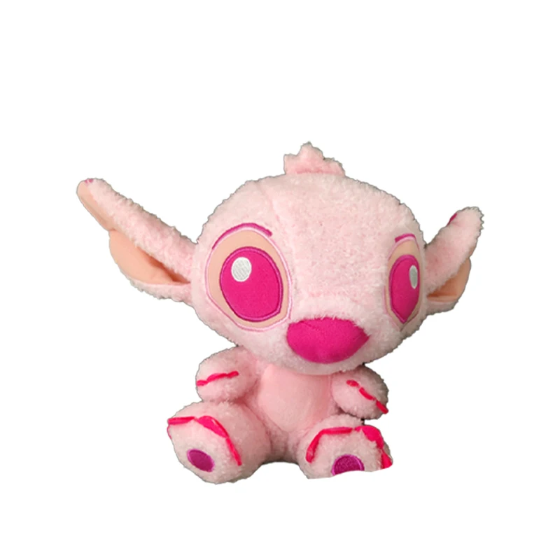 

22Cm Disney Plus Lilo & Stitch Pink Blue Stuffed Plush Dolls Cute Anime Baby Pendant Toy Cartoon Couple Models Boy Girl Birthda