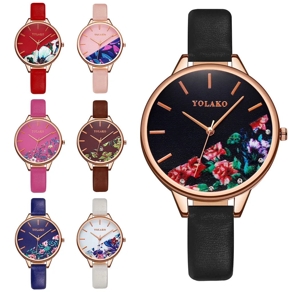 

2021 Fashion Women's Simple Watch White Stainless Steel Disc Leather Strap Vogue Wristwatch Ladies Girls Clock Gifts Reloj Mujer