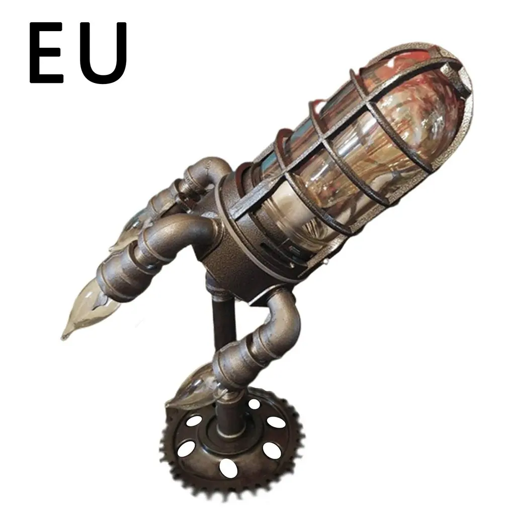 

Steam Punk Rocket Lamp With Bulbs Table Lamp Retro Rocket Lamp Steampunk Style Table Lamp Rocket Lamp Gifts For Kids