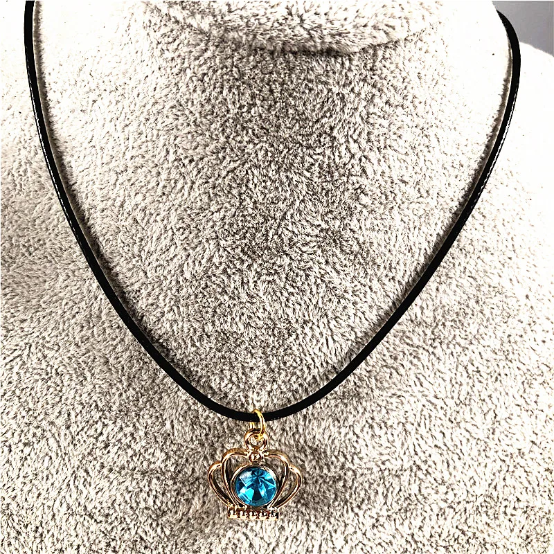 2019 ожерелье с кулоном в виде короны розовое золото модное женское Хрустальное