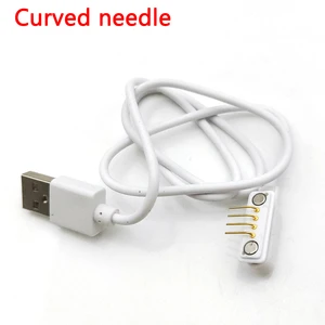 2sets DC Magnetic USB Charging Cable Male Female PogoPin Connector Power Solution 4P Magnets Contact Pad PCB Solder 2.50MM Pitch