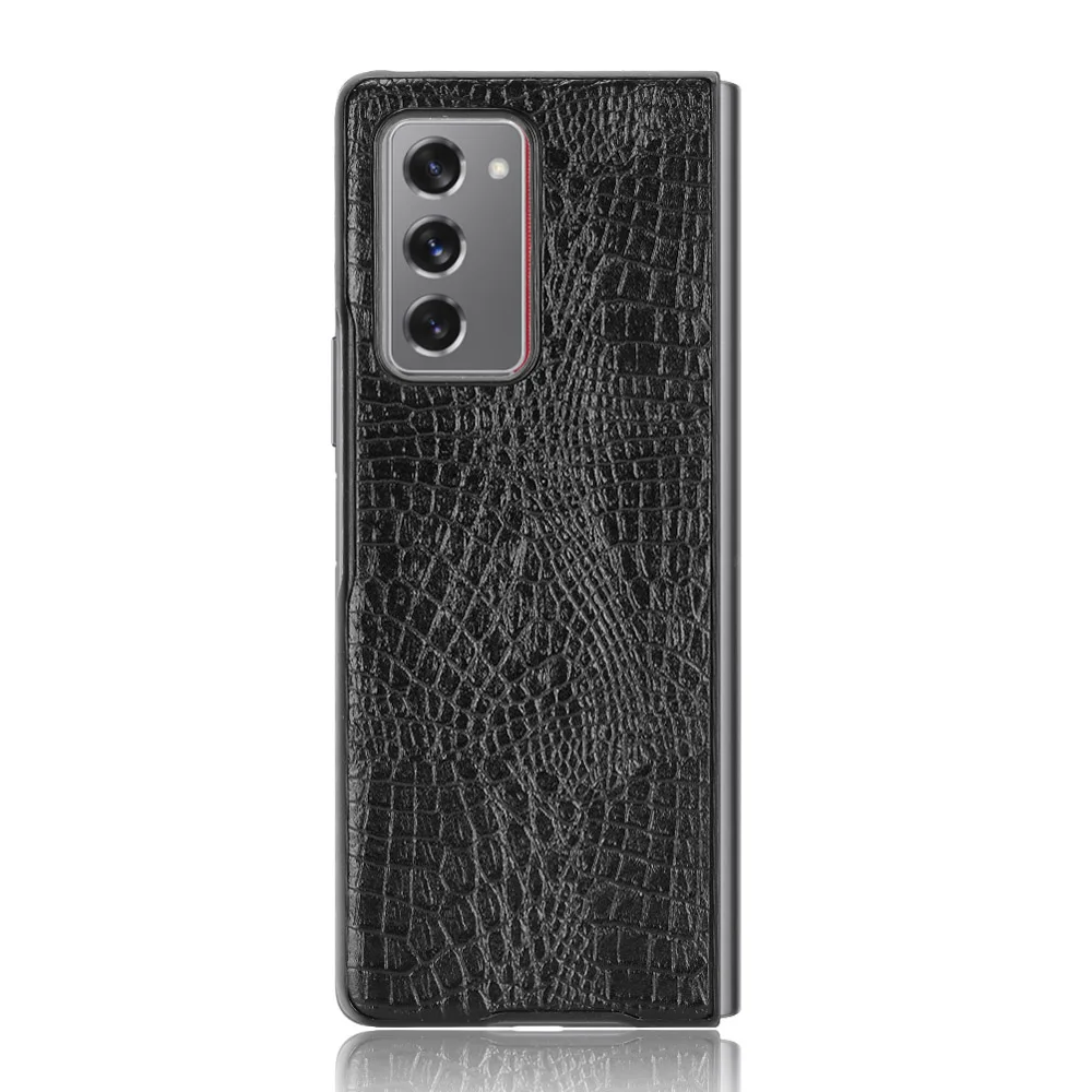 For Samsung Galaxy Z Fold2 5G Case Crocodile PU Leather Hard Back Cover Fold 2 ZFOLD2 Phone Bag |