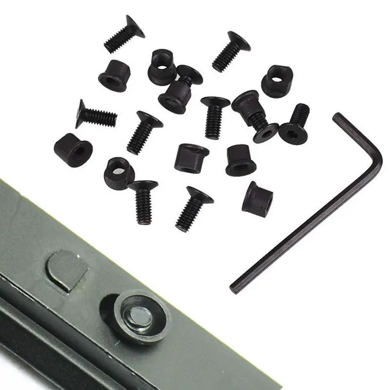 

10pcs KeyMod Screws and Nuts Replacement Set Keymod Handguard Rail Section Hunting Gun Accessories