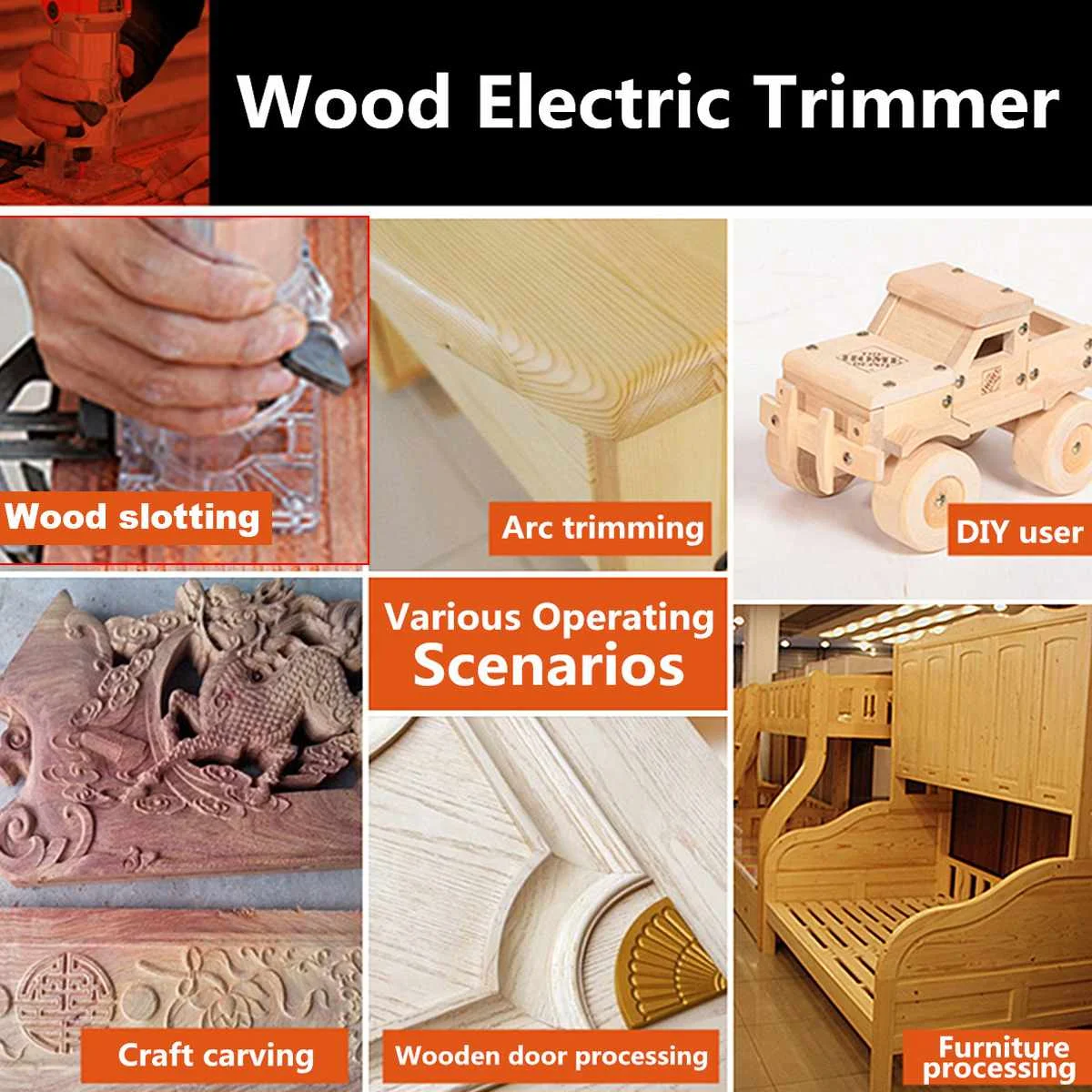 

750W/800W Wood Router Tool Combo Kit Electric Woodworking Machines Power Carpentry Manual Trimmer Tools Carpentry Power Tools