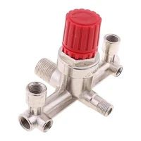 double outlet tube alloy air compressor switch pressure regulator valve fitting part accessories with v ring 3 heads adjustable