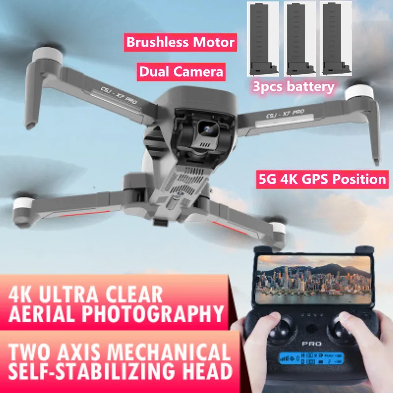 

5G 4K GPS WIFI FPV RC Drone Dual Camera rc Quadcopter flight 25 minutes RC distance 1200m drone Follow Me optical flow rc drone