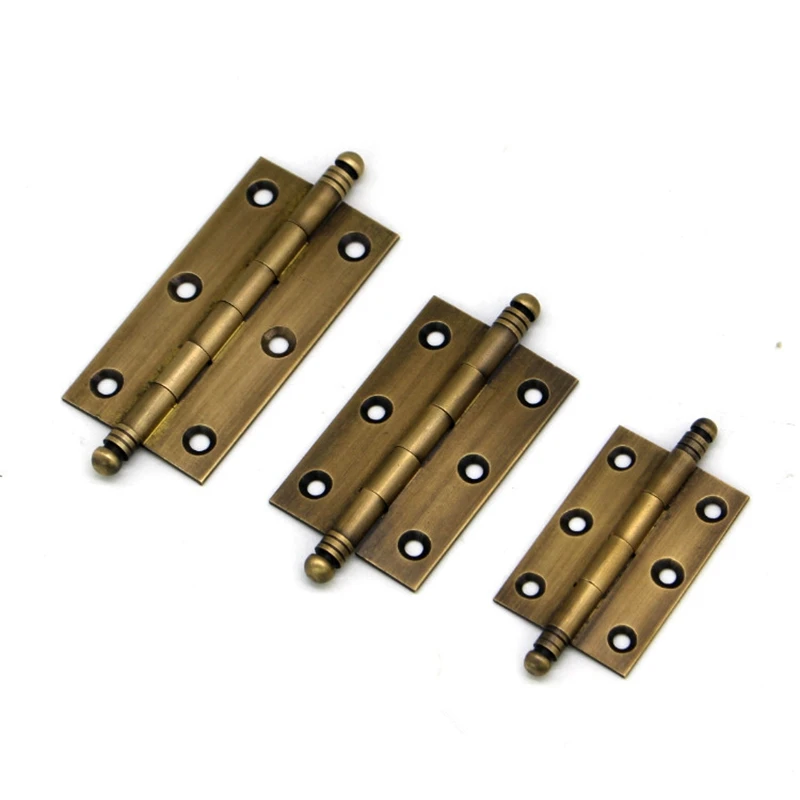 Decorative Cabinet Hinges Vintage Brass Furniture Kitchen Cupboard Door Folding Butt 2&quot/2.5&quot/3&quot-4Pack |