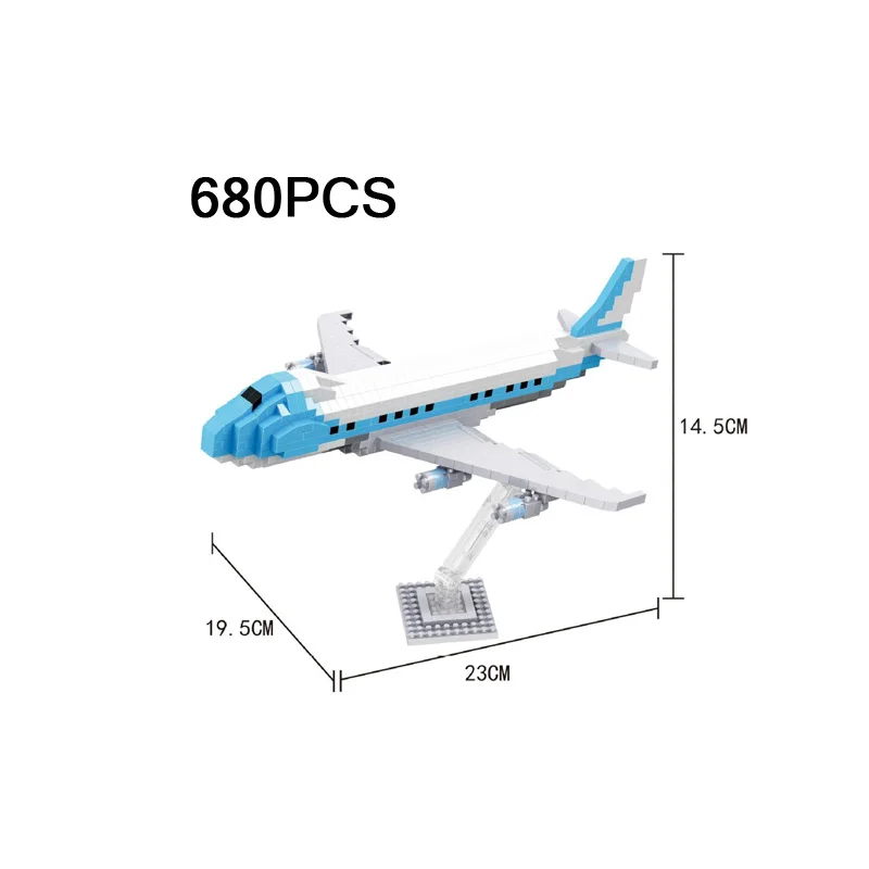 Создатель самолета микро алмазный блок Boeing Авиалайнер строительный кирпич