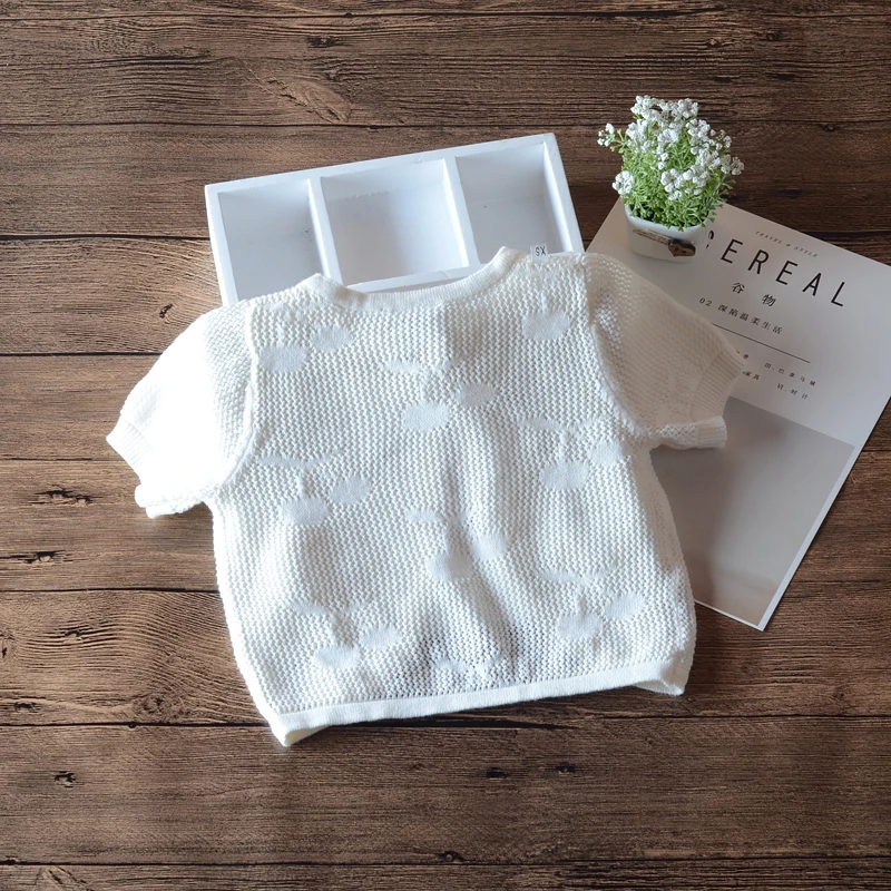 Тонкая летняя куртка для новорожденных девочек кардиган Белые пляжные пальто