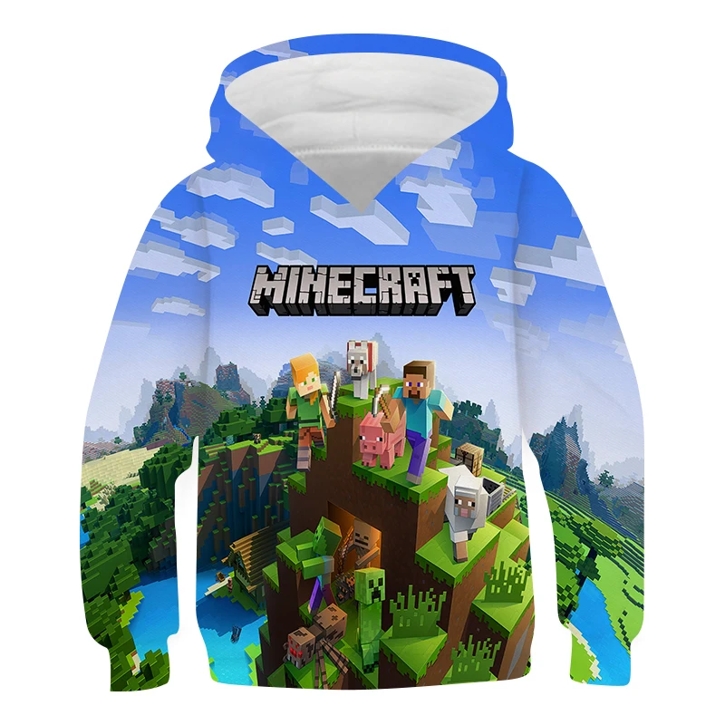 

New 3d kids hoodie game cool casual boy fashion top harajuku fun my-- world cartoon kid boy costume sweater