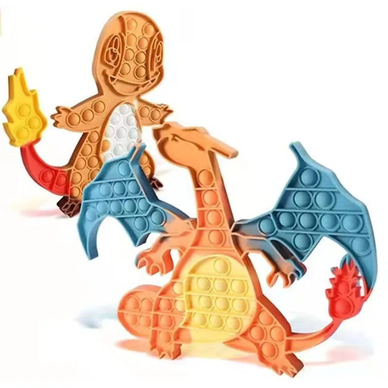 

Pokemon Fidget Toy Anime Charmander Charizard Push Bubble Antistress Pokemon Toys Children Anti Stress Squeeze Toy Adult Gifts