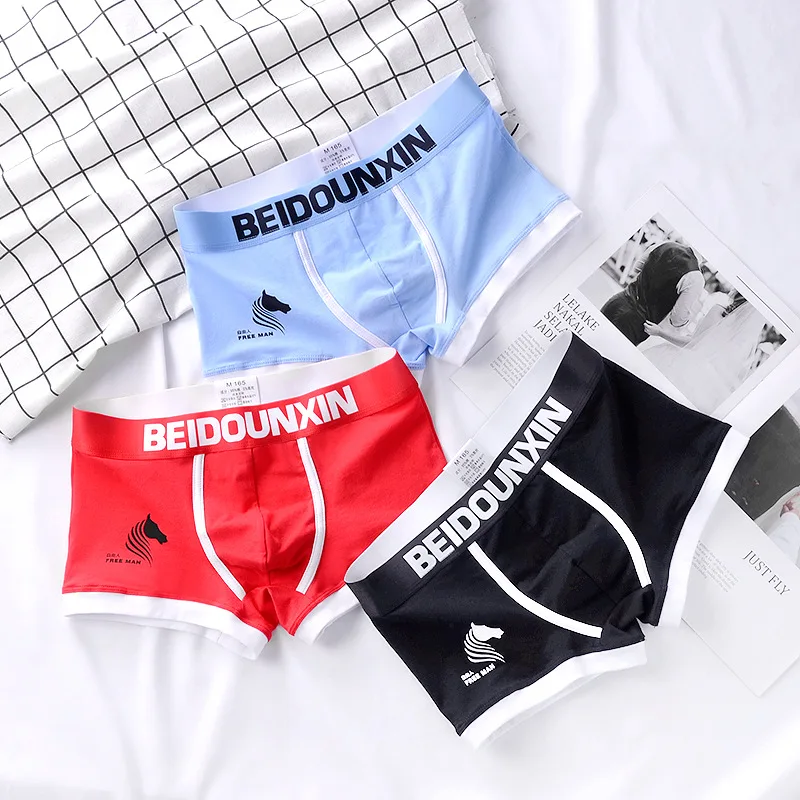 Boxers Men Set Men's Panties Soft Men Underpants Set Breathable Cozy Men's Shorts Cotton Underwear Men Loose Elastic Boxer