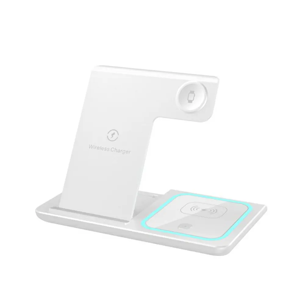 

X455 Three-in-one Wireless Charger Foldable Double Coil Horizontal And Vertical Charging Atmosphere Light