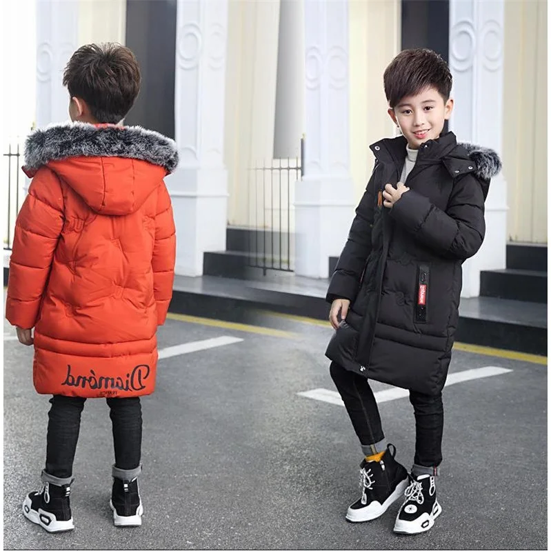 Куртка для мальчиков Осень зима 2019 пальто детская теплая плотная верхняя одежда