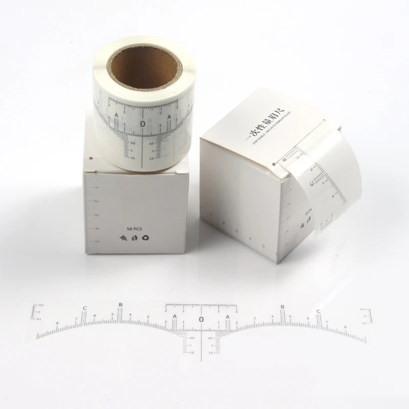 50 шт./ролик прозрачная линейка для макияжа бровей|Аксессуары татуажа| |