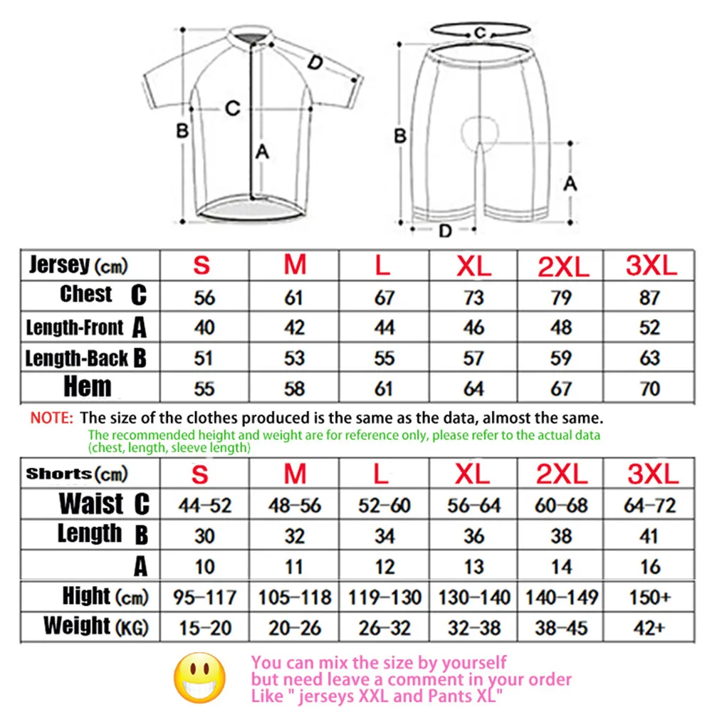 

Summer Cycling Jersey Pro Team Children Ropa Ciclismo Bike Clothing Riding 3D Cushion Shorts Road Bicycle Sportwear Bike Jersey