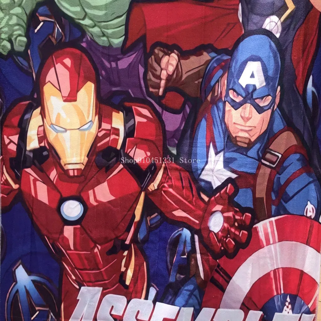 Банное полотенце мстители Халк Тор мультяшный рисунок дети мальчики взрослые