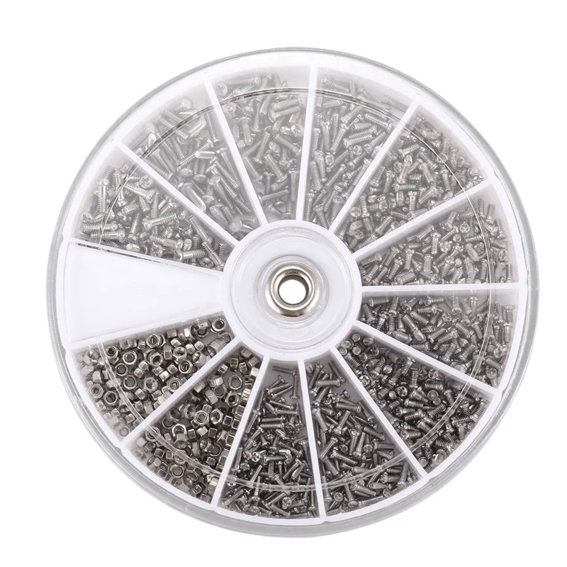 1000 шт винты из нержавеющей стали набор винтов машины ассортимент для PC очки