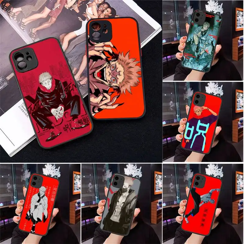 

Jujutsu Kaisen Anime soft Art Phone Case Matte Transparent for iPhone 7 8 11 12 s mini pro X XS XR MAX Plus Clear mobile bag