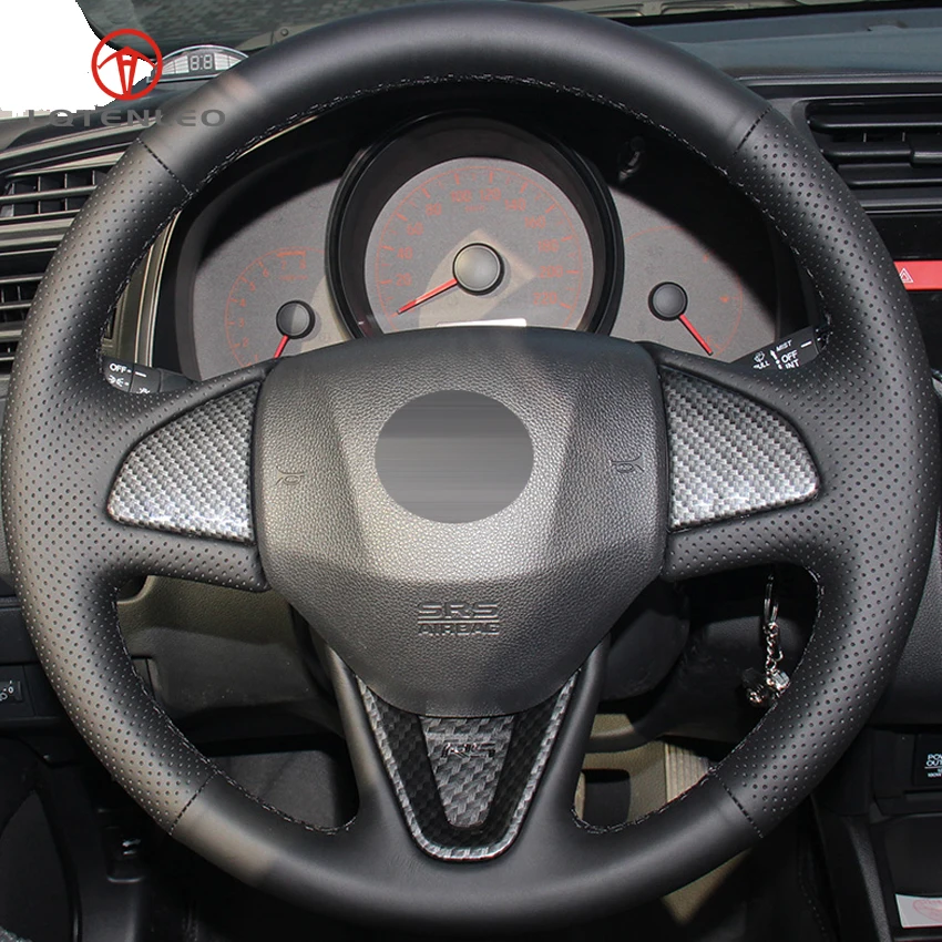 

Черный искусственный кожаный ремень LQTENLEO ручной работы для Honda Fit 2014-2017 Vezel 2015-2017 City 2015-2017