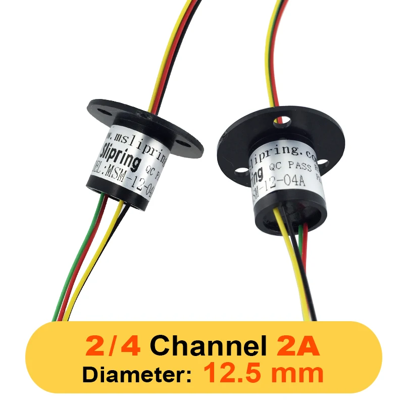 Микро скользящее кольцо 2/4 каналов 2 А 12 5 мм проводящий Электрический коллектор