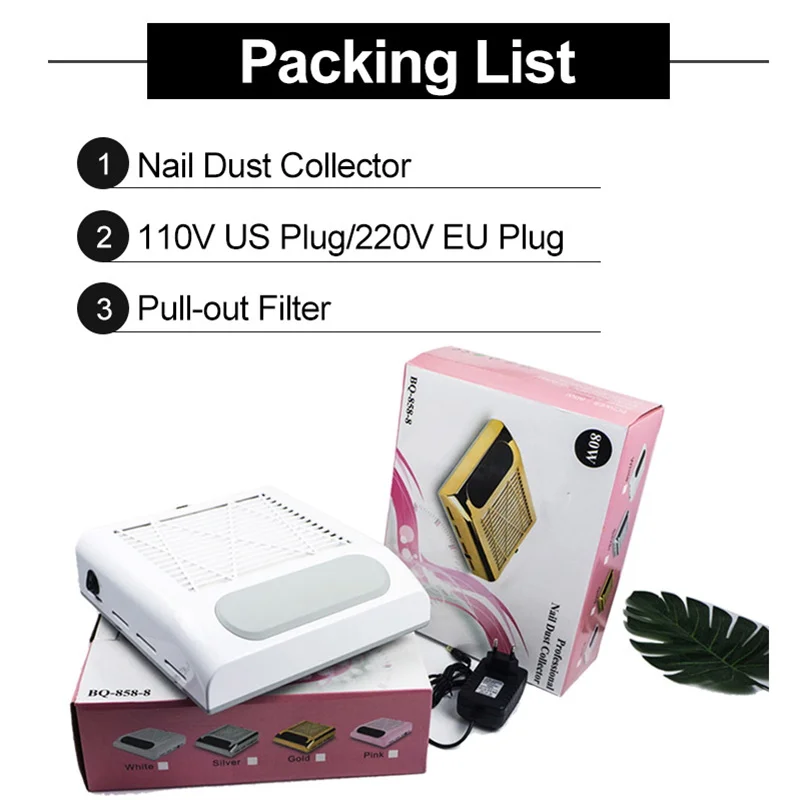 Мощный пылеуловитель для ногтей COMNAIL аппарат всасывания пыли с вентилятором