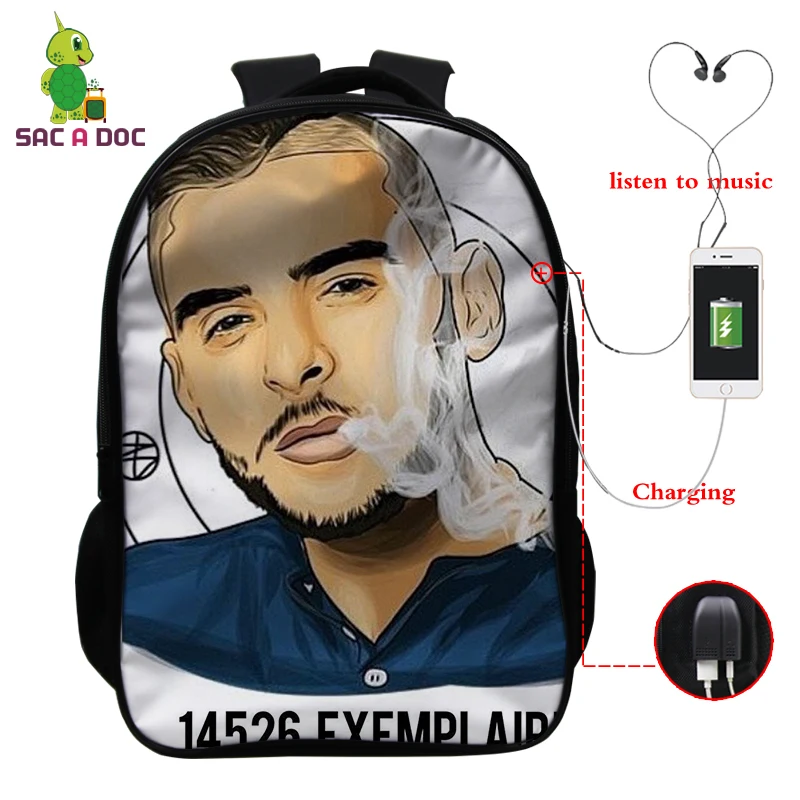 Bookbag 3 16 дюймов рюкзаки PNL печать USB зарядка школьный рюкзак для подростков мальчиков и девочек рюкзак для ноутбука дорожная сумка Sac Dos - Цвет: Bookbag 3