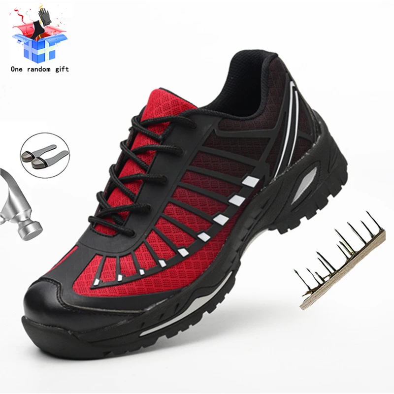 

Men Work Shoes Indestructible Steel Toe Cap Safety Boots Anti-smash Anti-puncture Comfortable Non-slip Sport Advisable Sneakers