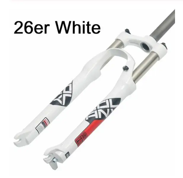 26er White Новинка Bolany 26/27. 5/29er горный велосипед из алюминиевого сплава, механическая вилка с подвеской, Пружинная Вилка, амортизирующая для велосипедных аксессуаров - Color: 26er White
