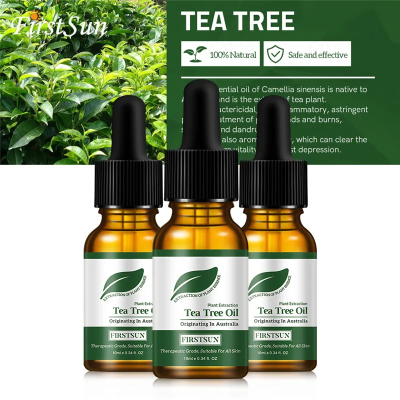 

Firstsun Natural Tea Tree Essential Oil Anti-wrinkle Acne Pores Removal Scars Treatment Anti Scar Spots Skin Care 10ml