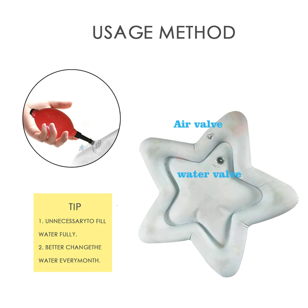 Обучающие игрушки детский надувной коврик в форме водяной звезды ПВХ водный для