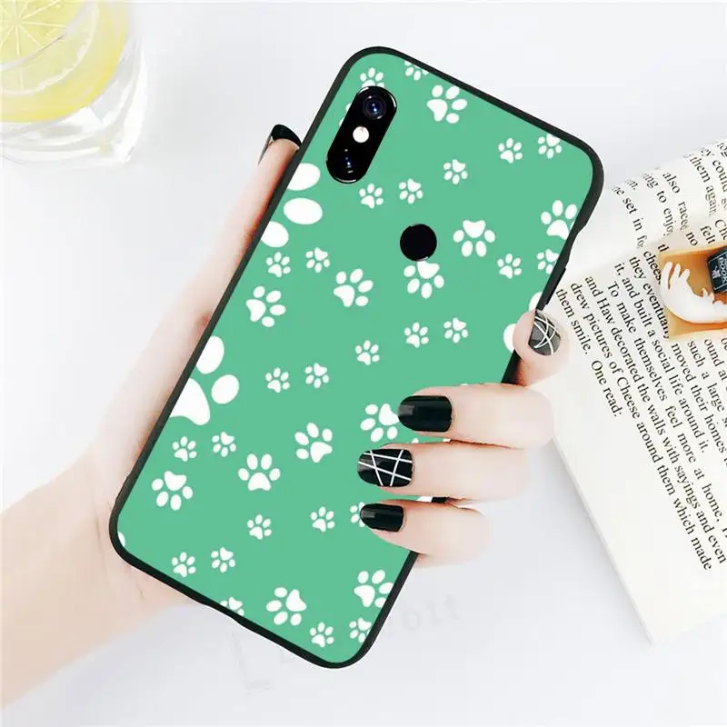 

Dog paw art design pattern luxury design Phone Case shell For Xiaomi Redmi note 7 8 9 t k30 max3 9 s 10 pro lite