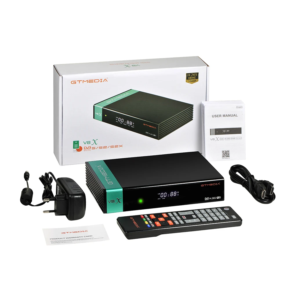 Новинка 2020 1080P HD DVB S2/S2X GTmedia V8X спутниковый ТВ приемник с поддержкой карт CA со