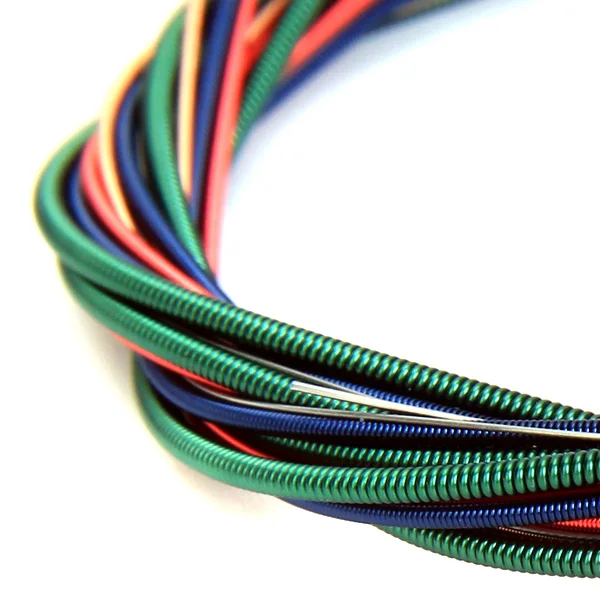 

6 X Colorful Color Copper Metal Strings For Acoustic Guitar Various Sizes