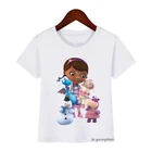 Kawaii футболка для девочек мультфильм Jugus-Her doctor печатная детская футболка Летняя мода с коротким рукавом Новые повседневные топы для девочек