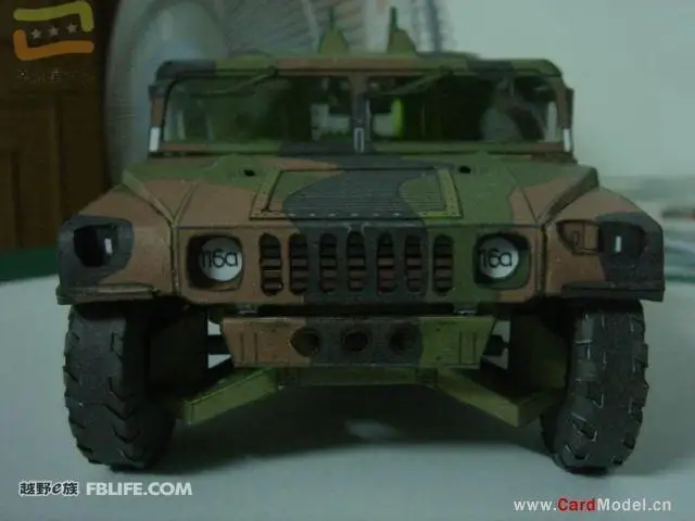 3D стерео бумажная модель ручной работы камуфляжная военная Hummer сделай сам