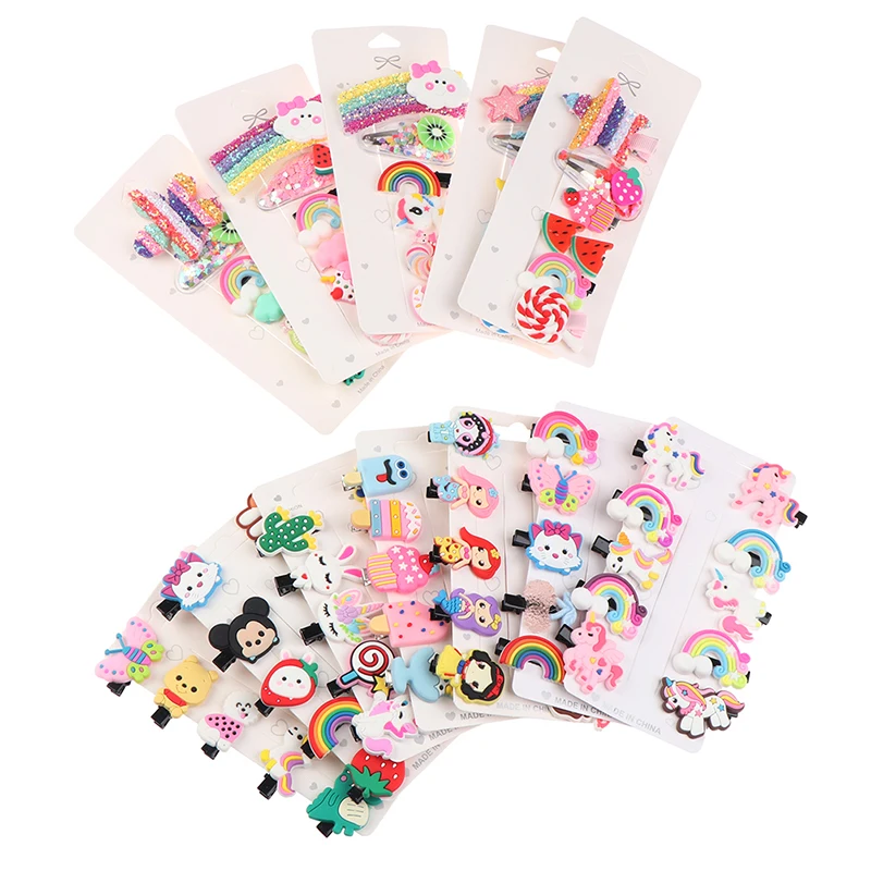 

Children Sweet Barrettes Hair Clips Headband Fashion Hair Accessories New Baby Girls Cartoon Polyester