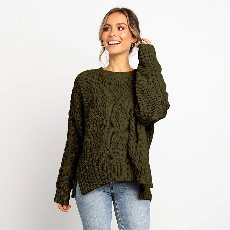 Fitshinling выдалбливают твист свитер в Корейском стиле женские зимние 2019 желтый Boho