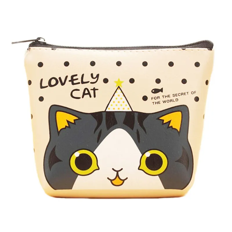 

2021 Cat Coin Purses Women Wallets Small Cute Cartoon Animal Card Holder Key Bag Money Bags for Girls Ladies Purse