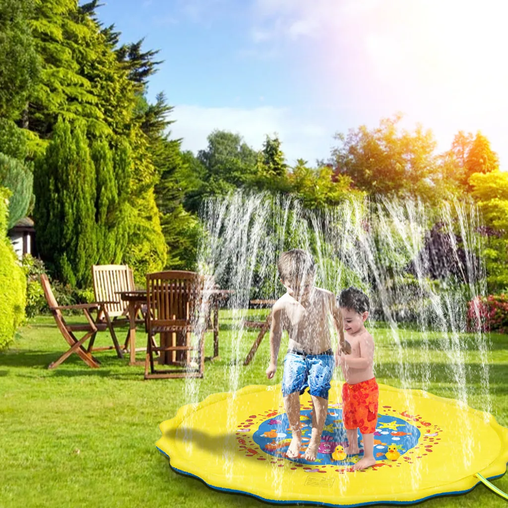 Напольный коврик с распылителем воды для газона бассейна игрушечный фонтана