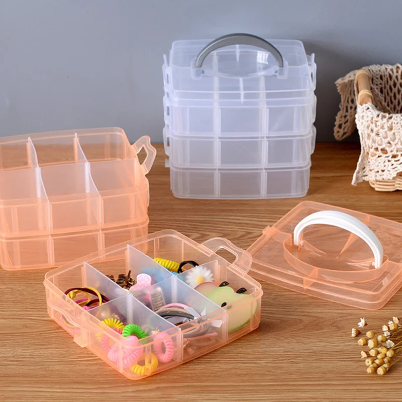 

Storage box Girl Jewelry finishing box three layer jewelry box home finishing storage box small parts inductive box