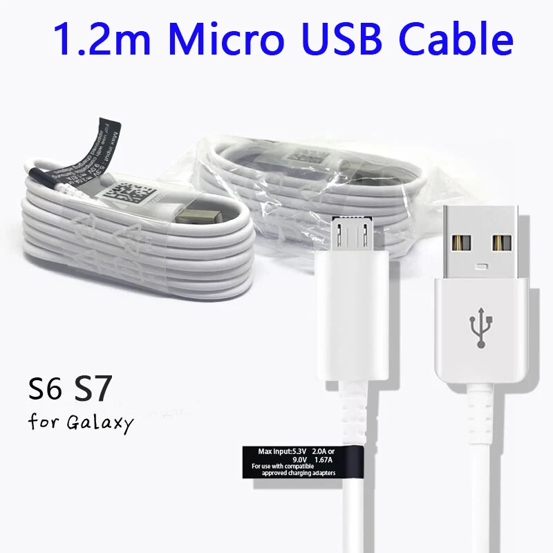 10 шт./лот 100% оригинал 1 2 м Micro USB быстрое зарядное устройство кабель для